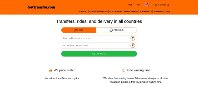 Screenshot Gettransfer