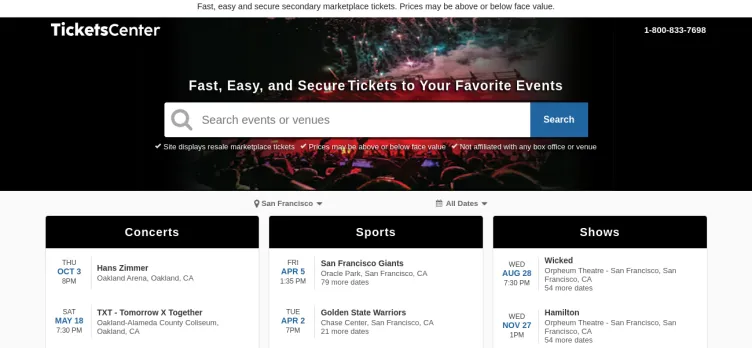 Screenshot Tickets-Center.com