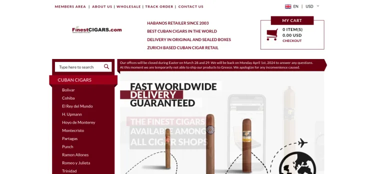 Screenshot Finest Cigars