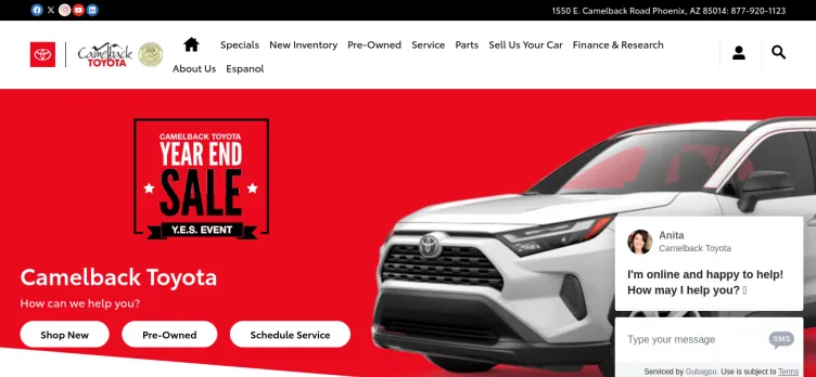 Screenshot Camelback Toyota