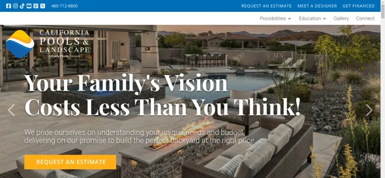Screenshot California Pools & Landscape