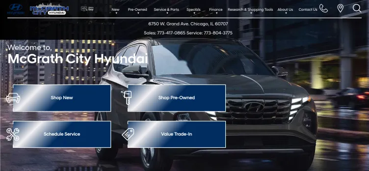Screenshot McGrath City Hyundai
