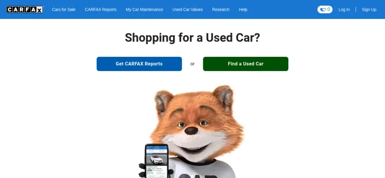 Screenshot Carfax