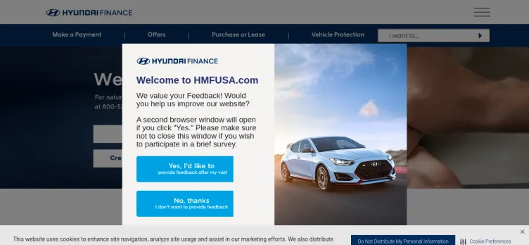 Screenshot Hyundai Capital America