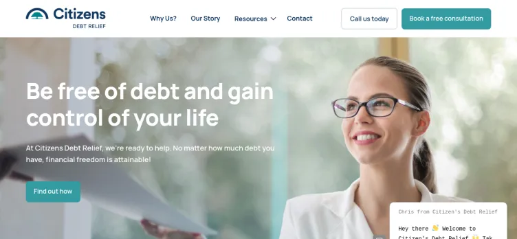 Screenshot Citizens Debt Relief