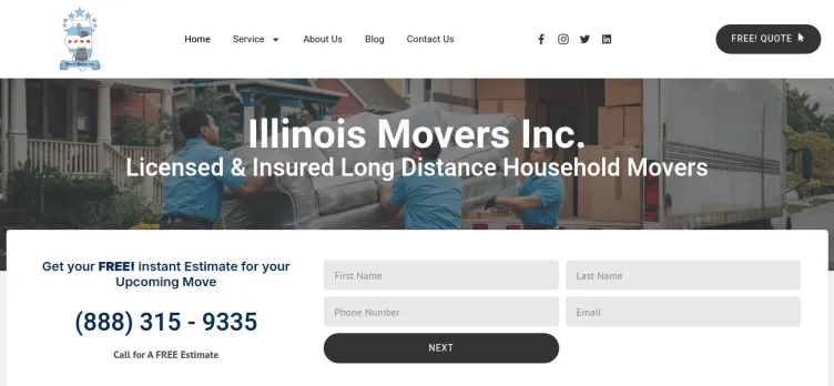 Screenshot Illinois Movers