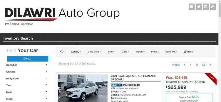 Screenshot S. Dilawri Automotive Group
