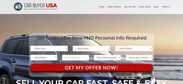 Screenshot CarBuyerUSA.com