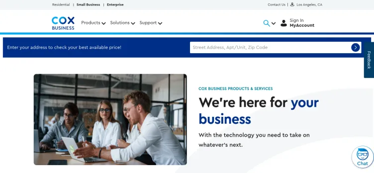 Screenshot Cox Business