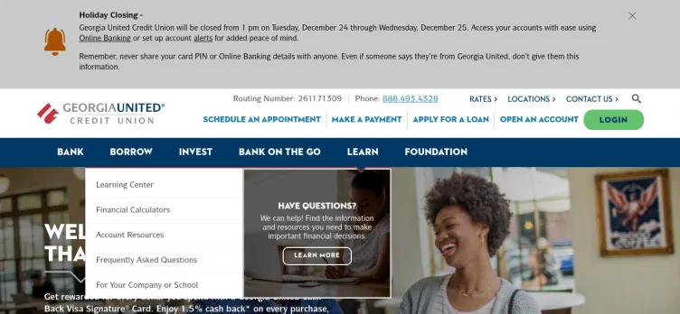 Screenshot Georgia United Credit Union