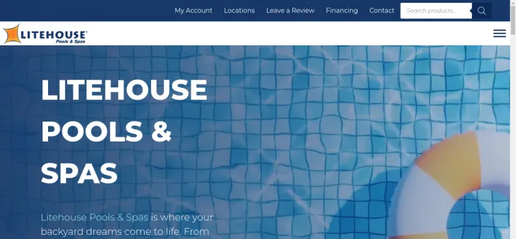 Screenshot Litehouse Pools & Spas