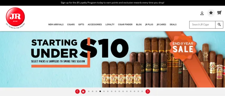 Screenshot JR Cigars