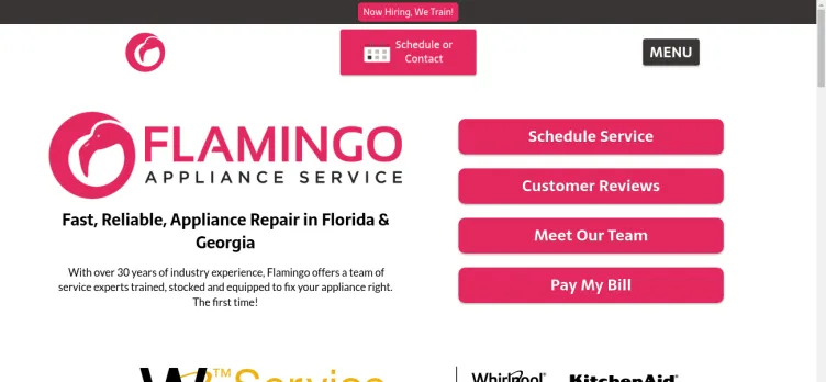 Screenshot Flamingo Appliance Service