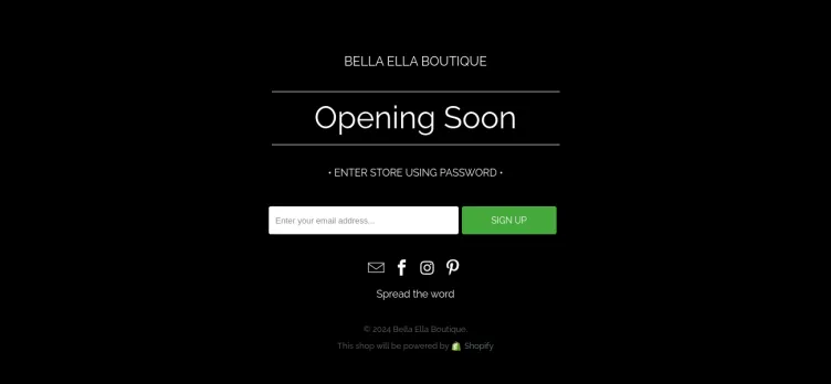 Screenshot Bella Ella Boutique