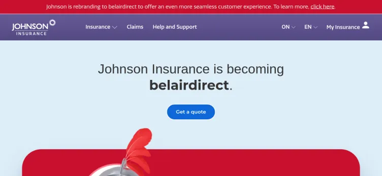 Screenshot Johnson Insurance