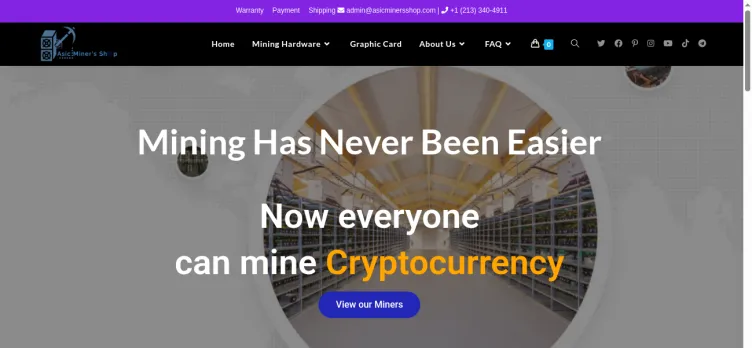 Screenshot Asic Miner's Shop