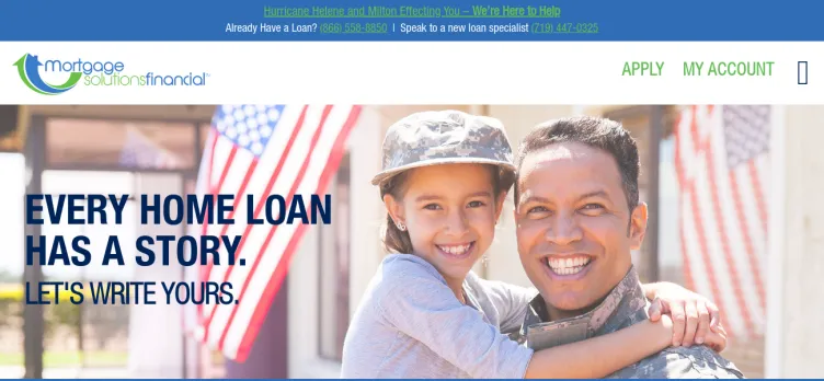 Screenshot Mortgage Solutions Financial