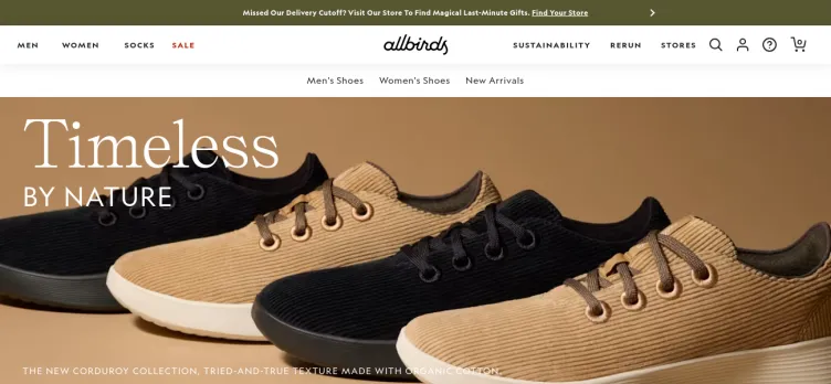 Screenshot AllBirds