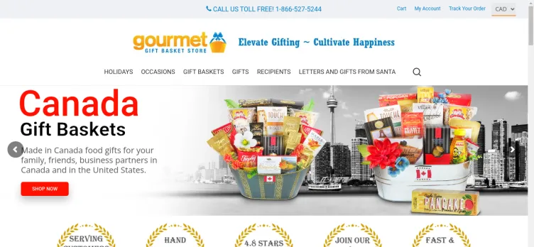 Screenshot Gourmet Gift Basket Store