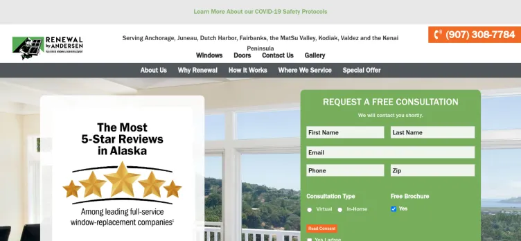 Screenshot Renewal by Andersen of Alaska