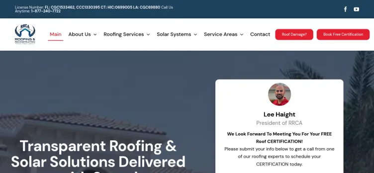 Screenshot Roofing & Reconstruction Contractors of America