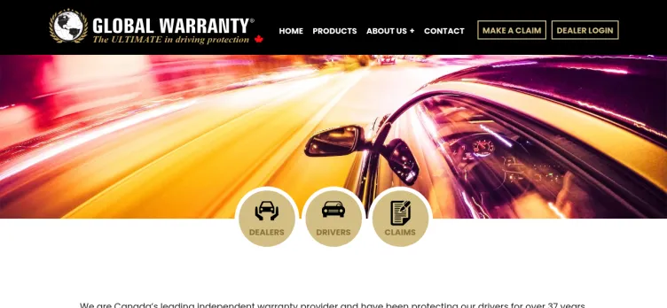 Screenshot Global Warranty Corporation