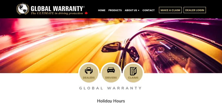 Screenshot Global Warranty Corporation