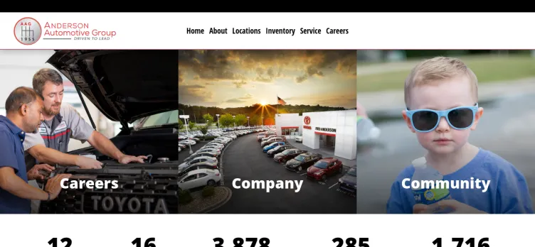 Screenshot Anderson Automotive Group