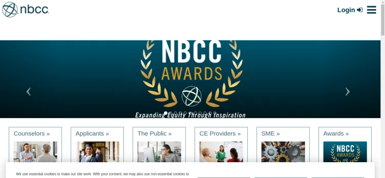 Screenshot National Board For Certified Counselors