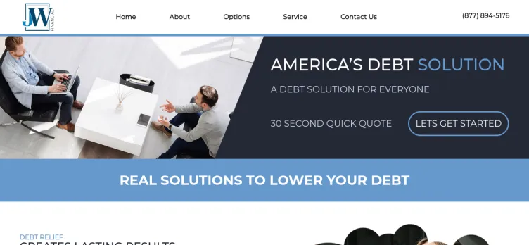 Screenshot JW Financial Solutions