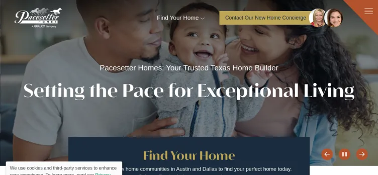 Screenshot Pacesetter Homes