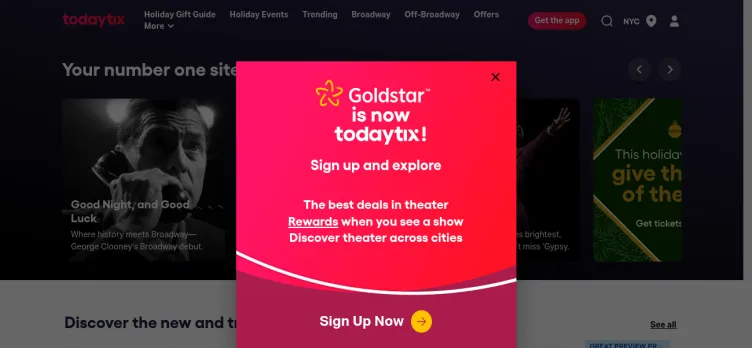 Screenshot Goldstar Events