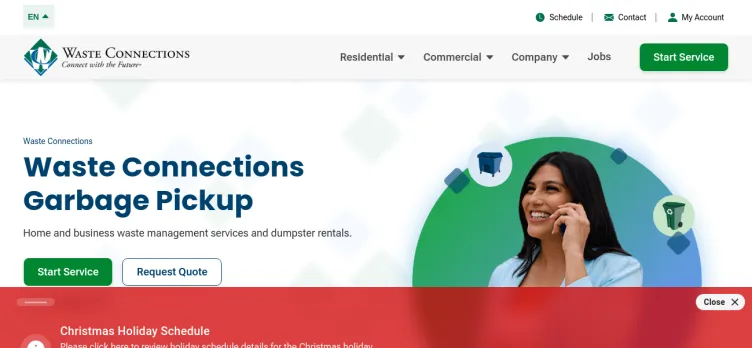 Screenshot Waste Connections