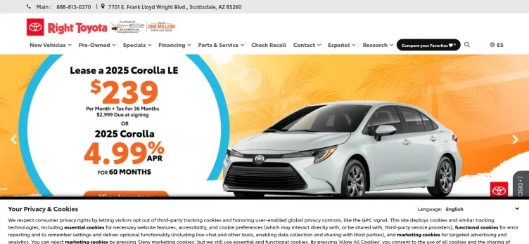 Screenshot Right Toyota