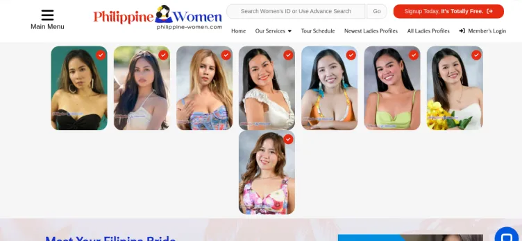 Screenshot Philippine Women for Marriage