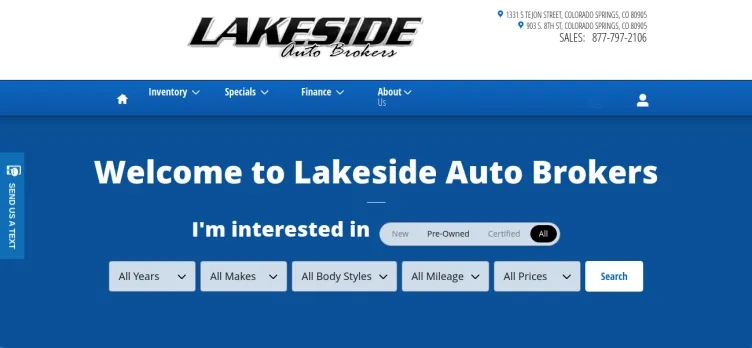 Screenshot Lakeside Auto Brokers