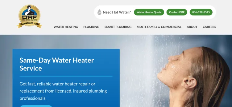 Screenshot DRF Water Heating Solutions