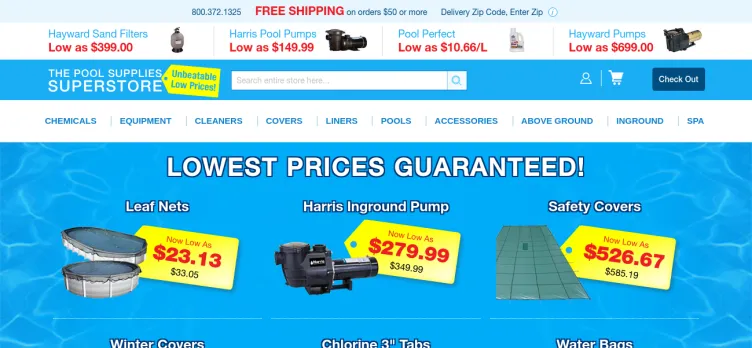 Screenshot The Pool Supplies Superstore