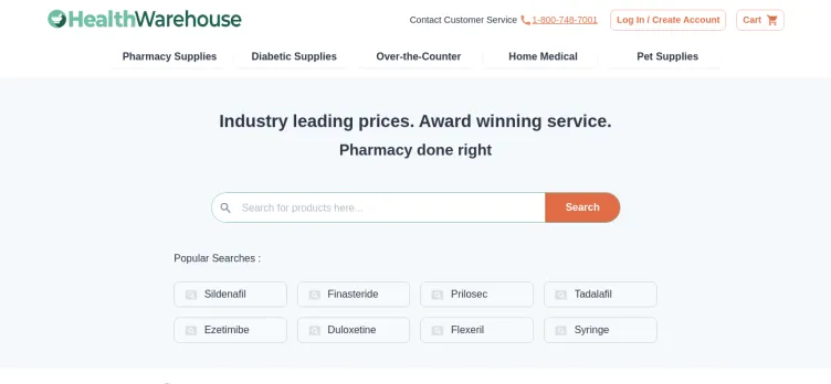 Screenshot Healthwarehouse.com