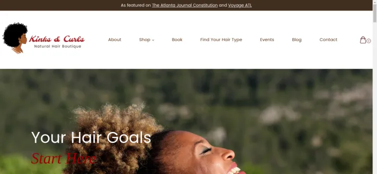 Screenshot Kinks and Curls Natural Hair Boutique
