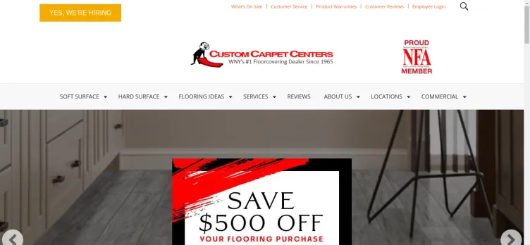 Screenshot Custom Carpet Centers
