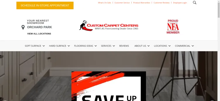 Screenshot Custom Carpet Centers