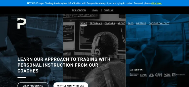 Screenshot Prosper Trading Academy