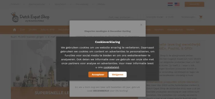 Screenshot Dutch Expat Shop