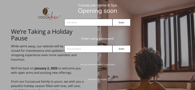 Screenshot CocoaLuxe Home & Spa