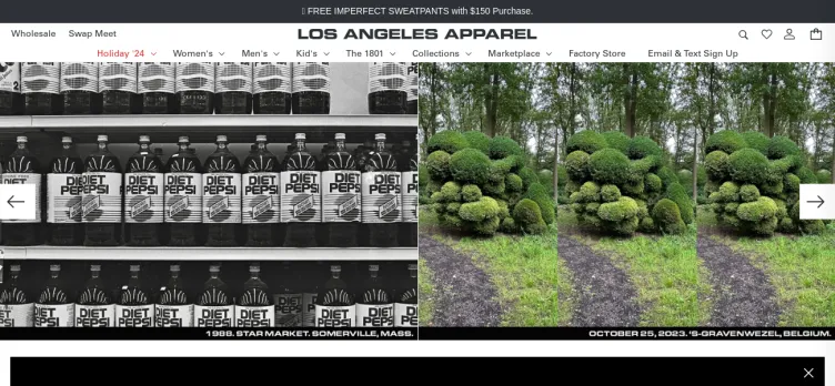 Screenshot Los Angeles Apparel