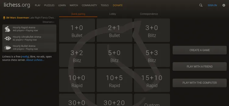 Screenshot Lichess.org