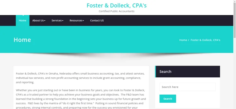Screenshot Foster & Dolleck, CPA's