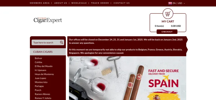 Screenshot Cuban Cigar Expert