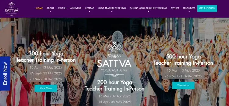 Screenshot Sattva Yoga Academy